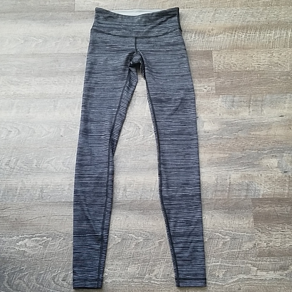 Lululemon grey & black striped leggings